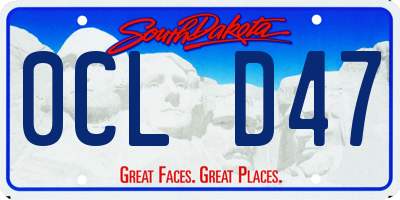 SD license plate 0CLD47