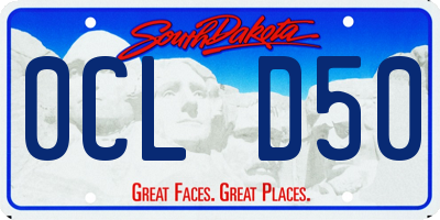 SD license plate 0CLD50