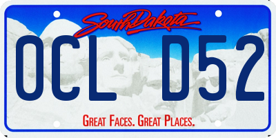 SD license plate 0CLD52