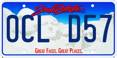 SD license plate 0CLD57