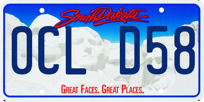 SD license plate 0CLD58