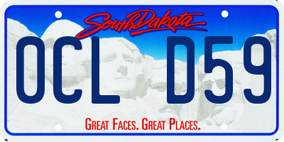 SD license plate 0CLD59