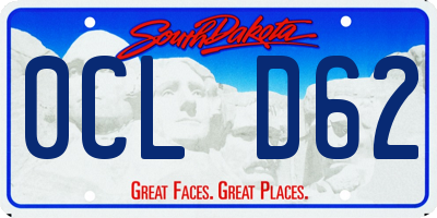 SD license plate 0CLD62
