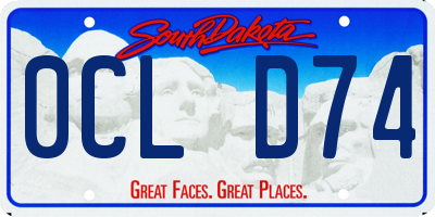 SD license plate 0CLD74