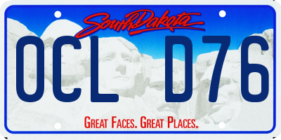 SD license plate 0CLD76
