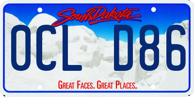 SD license plate 0CLD86