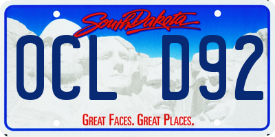 SD license plate 0CLD92