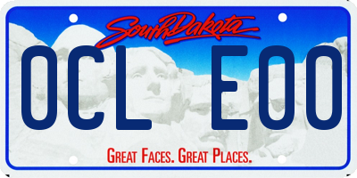 SD license plate 0CLE00