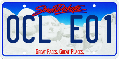 SD license plate 0CLE01