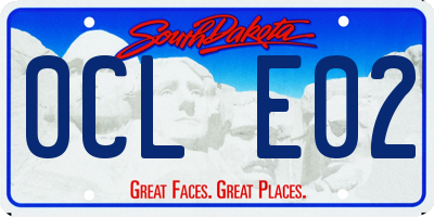 SD license plate 0CLE02