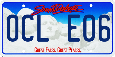 SD license plate 0CLE06