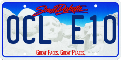 SD license plate 0CLE10