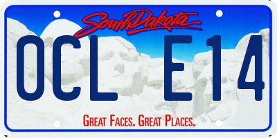 SD license plate 0CLE14