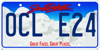 SD license plate 0CLE24