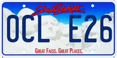 SD license plate 0CLE26