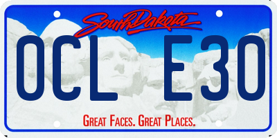 SD license plate 0CLE30