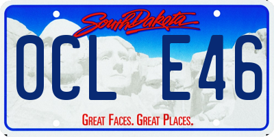 SD license plate 0CLE46