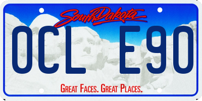 SD license plate 0CLE90