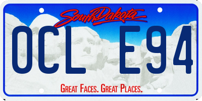 SD license plate 0CLE94
