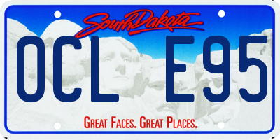 SD license plate 0CLE95
