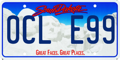 SD license plate 0CLE99
