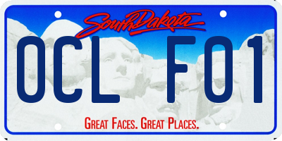 SD license plate 0CLF01