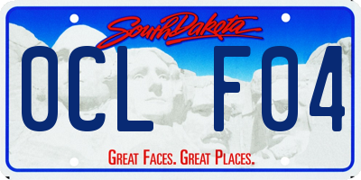 SD license plate 0CLF04