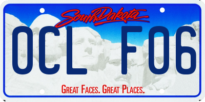 SD license plate 0CLF06