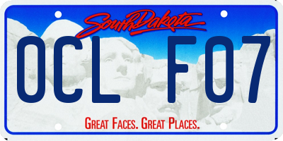 SD license plate 0CLF07