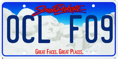 SD license plate 0CLF09
