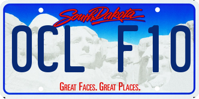 SD license plate 0CLF10