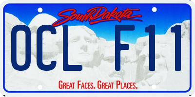 SD license plate 0CLF11