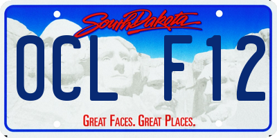 SD license plate 0CLF12