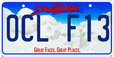 SD license plate 0CLF13