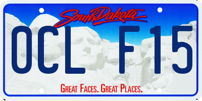 SD license plate 0CLF15