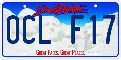 SD license plate 0CLF17