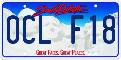SD license plate 0CLF18