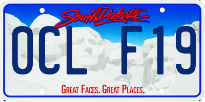 SD license plate 0CLF19
