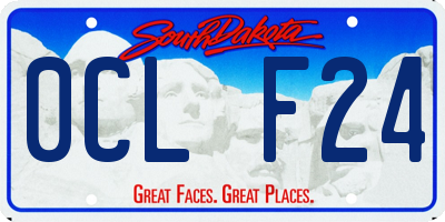 SD license plate 0CLF24