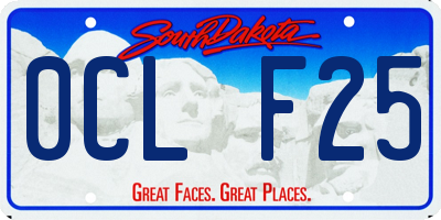 SD license plate 0CLF25