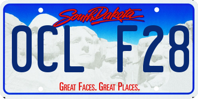 SD license plate 0CLF28