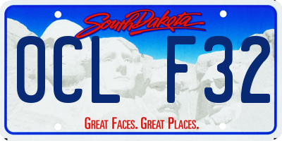 SD license plate 0CLF32