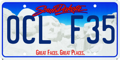 SD license plate 0CLF35