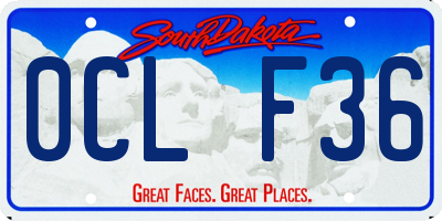 SD license plate 0CLF36