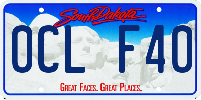 SD license plate 0CLF40