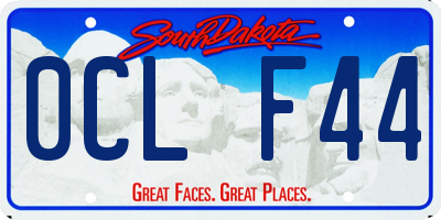 SD license plate 0CLF44