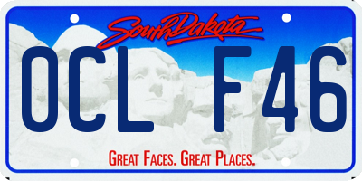 SD license plate 0CLF46