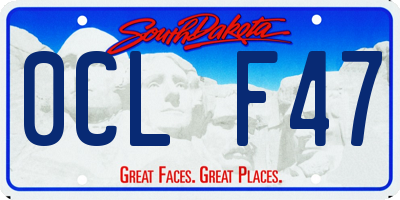 SD license plate 0CLF47