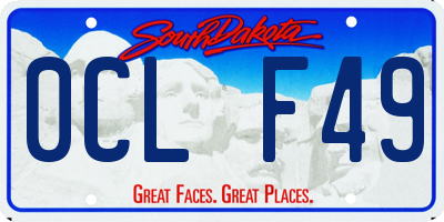 SD license plate 0CLF49