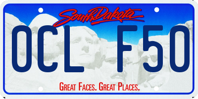 SD license plate 0CLF50